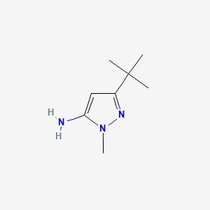 3-(tert-Butyl)-1-methyl-1H-pyrazol-5-amine chemical structure (CAS 118430-73-2)
