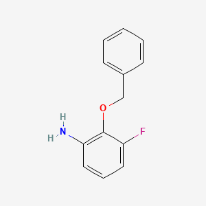 2-(Benzyloxy)-3-fluoroaniline chemical structure (CAS 1184302-52-0)
