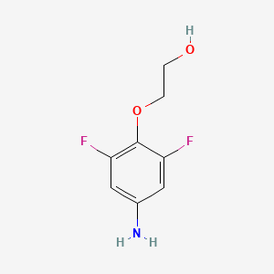 2-(4-Amino-2,6-difluorophenoxy)ethan-1-ol chemical structure (CAS 1184531-75-6)