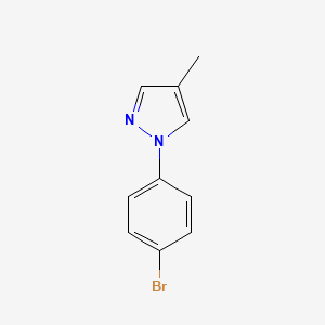 1-(4-Bromophenyl)-4-methyl-1H-pyrazole chemical structure (CAS 1184673-82-2)
