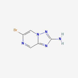 6-Bromo-[1,2,4]triazolo[1,5-a]pyrazin-2-amine chemical structure (CAS 1184915-33-0)