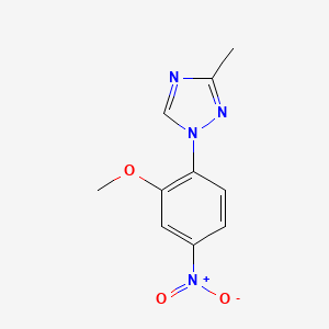 1-(2-Methoxy-4-nitrophenyl)-3-methyl-1H-1,2,4-triazole chemical structure (CAS 1185019-82-2)