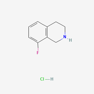 8-Fluoro-1,2,3,4-tetrahydroisoquinoline hydrochloride chemical structure (CAS 1185030-61-8)