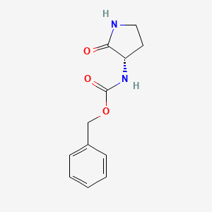 (S)-Benzyl (2-oxopyrrolidin-3-yl)carbamate chemical structure (CAS 118507-50-9)