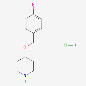 4-((4-Fluorobenzyl)oxy)piperidine hydrochloride chemical structure (CAS 1185107-71-4)