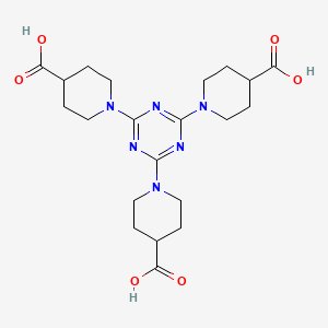 1,1',1''-(1,3,5-Triazine-2,4,6-triyl)tris(piperidine-4-carboxylic acid) chemical structure (CAS 1185157-88-3)