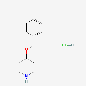 4-((4-Methylbenzyl)oxy)piperidine hydrochloride chemical structure (CAS 1185165-54-1)