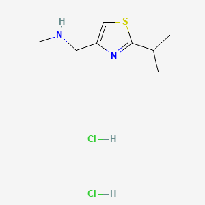 1-(2-Isopropylthiazol-4-yl)-N-methylmethanamine dihydrochloride chemical structure (CAS 1185167-55-8)