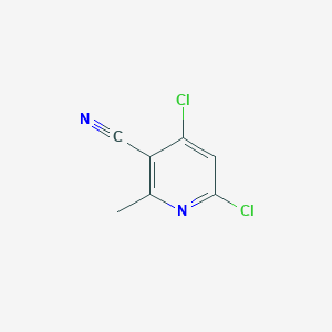 4,6-Dichloro-2-methylnicotinonitrile chemical structure (CAS 1185190-81-1)