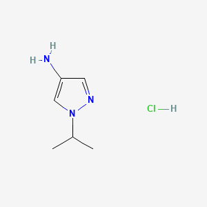 1-Isopropyl-1H-pyrazol-4-amine hydrochloride chemical structure (CAS 1185293-23-5)