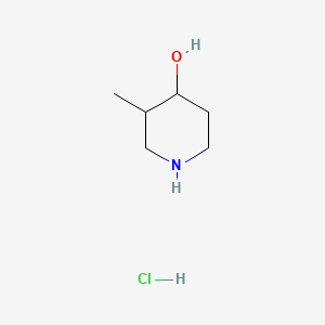 3-Methylpiperidin-4-ol hydrochloride chemical structure (CAS 1185293-84-8)