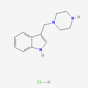 3-(Piperazin-1-ylmethyl)-1H-indole hydrochloride chemical structure (CAS 1185294-70-5)