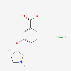 Methyl 3-(pyrrolidin-3-yloxy)benzoate hydrochloride chemical structure (CAS 1185298-84-3)