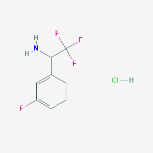 2,2,2-Trifluoro-1-(3-fluorophenyl)ethylamine Hydrochloride chemical structure (CAS 1185302-13-9)