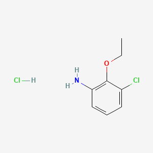 3-Chloro-2-ethoxyaniline hydrochloride chemical structure (CAS 1185303-54-1)