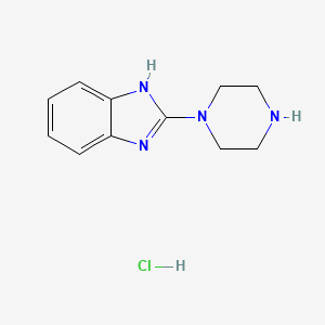 2-(Piperazin-1-yl)-1H-benzo[d]imidazole hydrochloride chemical structure (CAS 1185310-36-4)