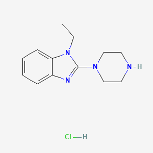 1-Ethyl-2-(piperazin-1-yl)-1H-benzo[d]imidazole hydrochloride chemical structure (CAS 1185319-81-6)