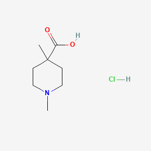 1,4-Dimethylpiperidine-4-carboxylic acid hydrochloride chemical structure (CAS 1185325-87-4)