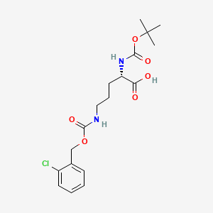 Boc-Orn(2-Cl-Z)-OH chemical structure (CAS 118554-00-0)