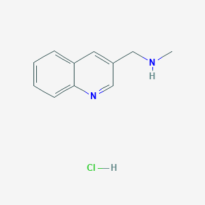 N-Methyl-1-(quinolin-3-yl)methanamine hydrochloride chemical structure (CAS 1185578-89-5)