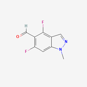4,6-Difluoro-1-methyl-1H-indazole-5-carbaldehyde chemical structure (CAS 1185767-07-0)