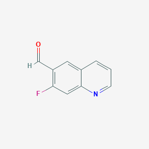 7-Fluoroquinoline-6-carbaldehyde chemical structure (CAS 1185768-18-6)