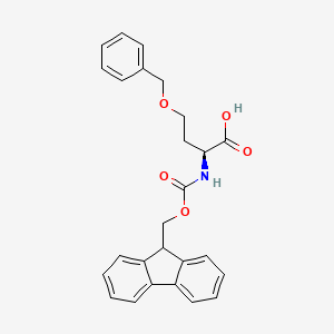 N-(((9H-Fluoren-9-yl)methoxy)carbonyl)-O-benzyl-L-homoserine chemical structure (CAS 1185841-92-2)
