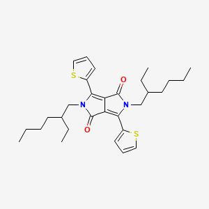2,5-Bis(2-ethylhexyl)-3,6-di(thiophen-2-yl)pyrrolo[3,4-c]pyrrole-1,4(2H,5H)-dione chemical structure (CAS 1185885-86-2)