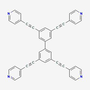3,3',5,5'-Tetrakis(pyridin-4-ylethynyl)-1,1'-biphenyl chemical structure (CAS 1185909-06-1)