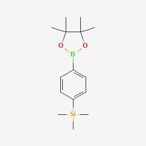 Trimethyl(4-(4,4,5,5-tetramethyl-1,3,2-dioxaborolan-2-yl)phenyl)silane chemical structure (CAS 1186026-67-4)