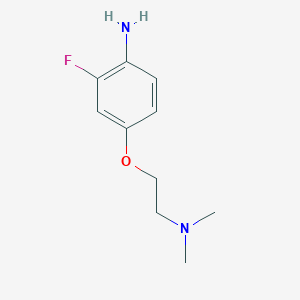 4-(2-(Dimethylamino)ethoxy)-2-fluoroaniline chemical structure (CAS 1186041-93-9)
