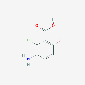 3-Amino-2-chloro-6-fluorobenzoic acid chemical structure (CAS 1186194-01-3)
