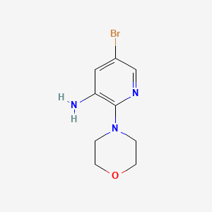 5-Bromo-2-morpholinopyridin-3-amine chemical structure (CAS 1186310-68-8)
