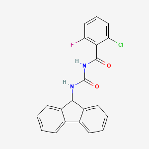 1-(2-Chloro-6-fluorobenzoyl)-3-(9H-fluoren-9-yl)urea chemical structure (CAS 1186372-20-2)