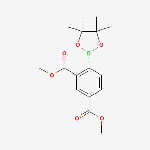 Dimethyl 4-(4,4,5,5-tetramethyl-1,3,2-dioxaborolan-2-yl)isophthalate chemical structure (CAS 1186376-95-3)