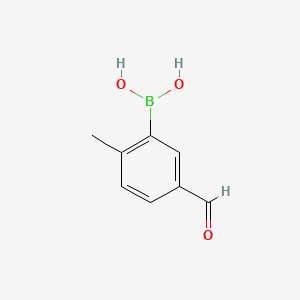 (5-Formyl-2-methylphenyl)boronic acid chemical structure (CAS 1186398-35-5)