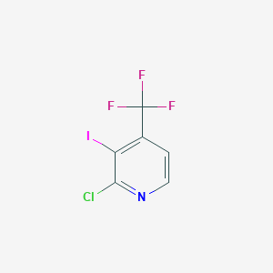 2-Chloro-3-iodo-4-(trifluoromethyl)pyridine chemical structure (CAS 1186405-09-3)