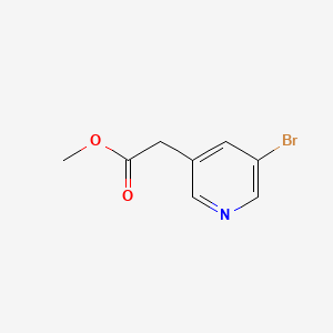 Methyl 2-(5-bromopyridin-3-yl)acetate chemical structure (CAS 118650-08-1)