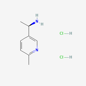 (R)-1-(6-Methylpyridin-3-yl)ethan-1-amine dihydrochloride chemical structure (CAS 1186519-47-0)