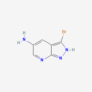 3-Bromo-1H-pyrazolo[3,4-b]pyridin-5-amine chemical structure (CAS 1186608-71-8)