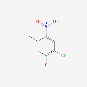 1-Chloro-2-fluoro-4-methyl-5-nitrobenzene chemical structure (CAS 118664-99-6)