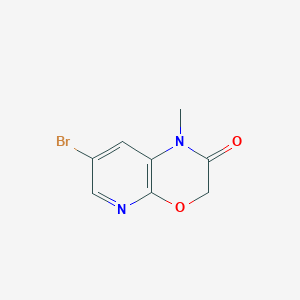 7-Bromo-1-methyl-1H-pyrido[2,3-b][1,4]oxazin-2(3H)-one chemical structure (CAS 1186658-27-4)