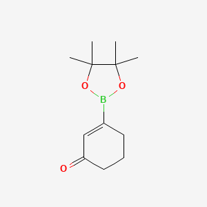 3-(4,4,5,5-Tetramethyl-1,3,2-dioxaborolan-2-yl)cyclohex-2-enone chemical structure (CAS 1187055-81-7)
