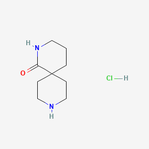 2,9-Diazaspiro[5.5]undecan-1-one hydrochloride chemical structure (CAS 1187173-73-4)