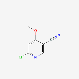 6-Chloro-4-methoxynicotinonitrile chemical structure (CAS 1187190-69-7)