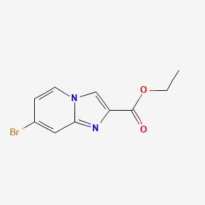 Ethyl 7-bromoimidazo[1,2-a]pyridine-2-carboxylate chemical structure (CAS 1187236-18-5)