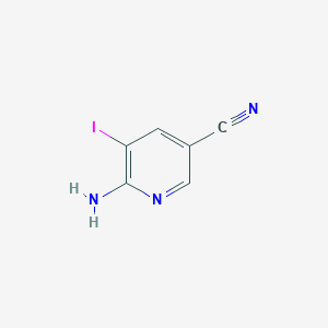 6-Amino-5-iodonicotinonitrile chemical structure (CAS 1187322-51-5)