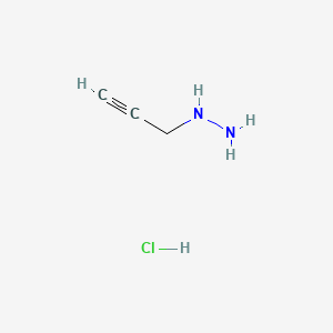 Prop-2-yn-1-ylhydrazine hydrochloride chemical structure (CAS 1187368-95-1)