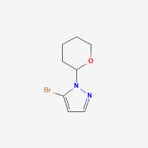 5-Bromo-1-(tetrahydro-2H-pyran-2-yl)-1H-pyrazole chemical structure (CAS 1187582-58-6)