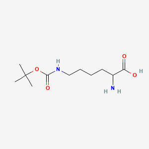 2-Amino-6-((tert-butoxycarbonyl)amino)hexanoic acid chemical structure (CAS 1187656-20-7)